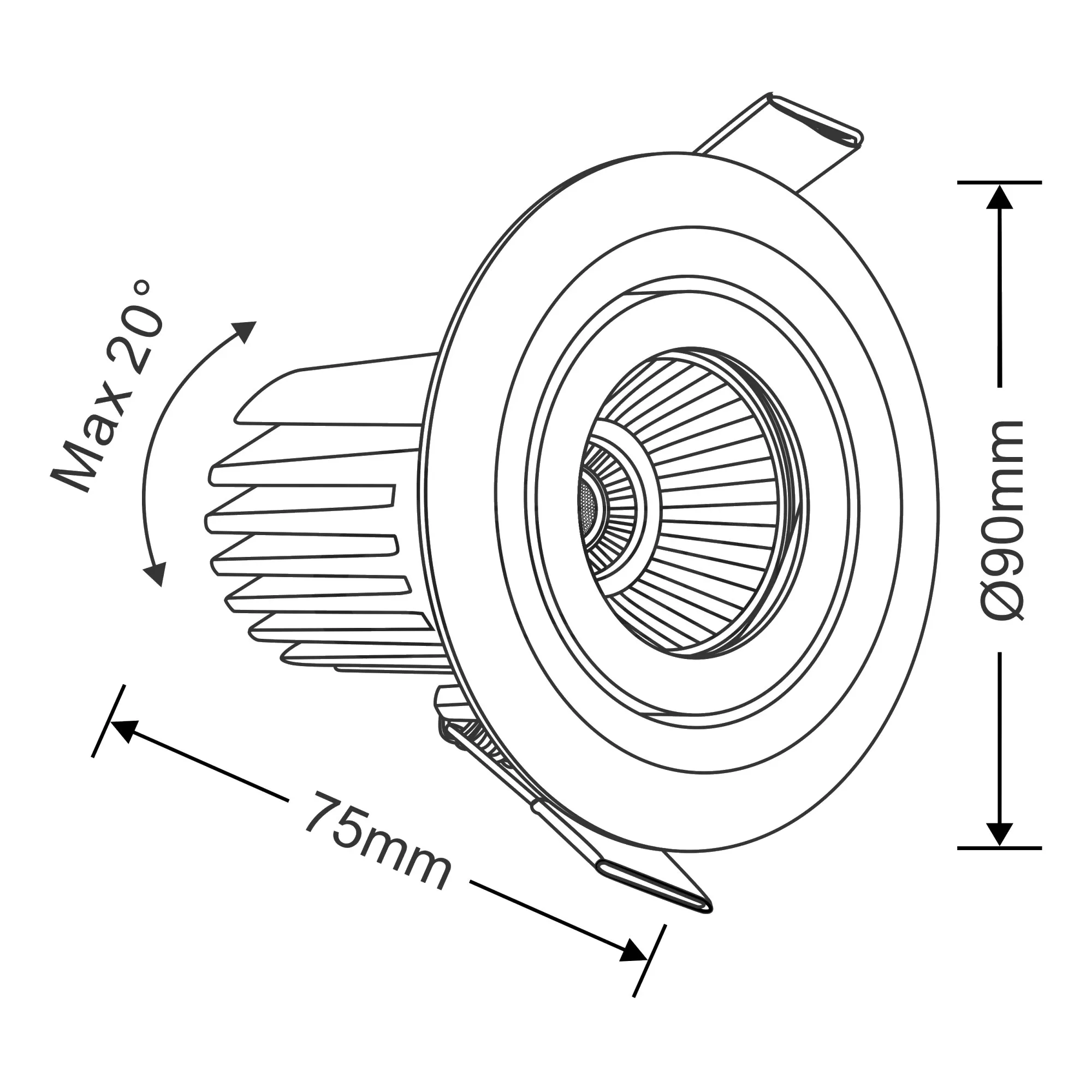 Bama R 12 Recessed Ceiling Luminaires Dlux Round Recess Ceiling